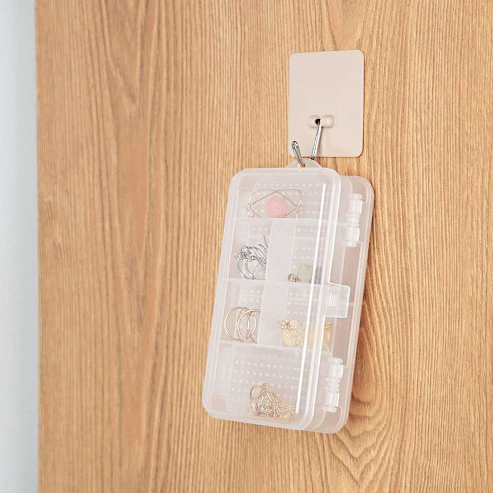 Travel Jewelry Organizer Storage Case & Plastic Double Side 6 Slots Jewelry Storage Box Case Earrings Organizer Holder