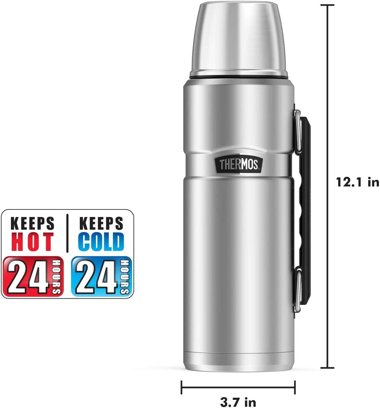 Stainless King 40 Ounce Beverage Bottle, Matte Blue 1.2L