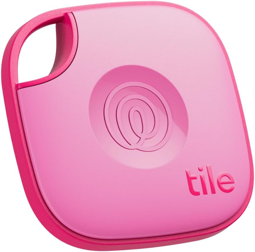 by Life360 Mate - Bluetooth Tracker, Keys Finder and Item Locator for Keys, Bags and More. Phone Finder. Both Ios and Android Compatible. 1-Pack (Pink Punch)