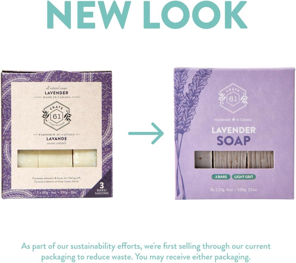 Vegan Natural Bar Soap, Handmade Soap with Premium Essential Oils, Cold Pressed Face and Body for Men Women 3 Pack, (4 Oz, Bars) (Lavender)