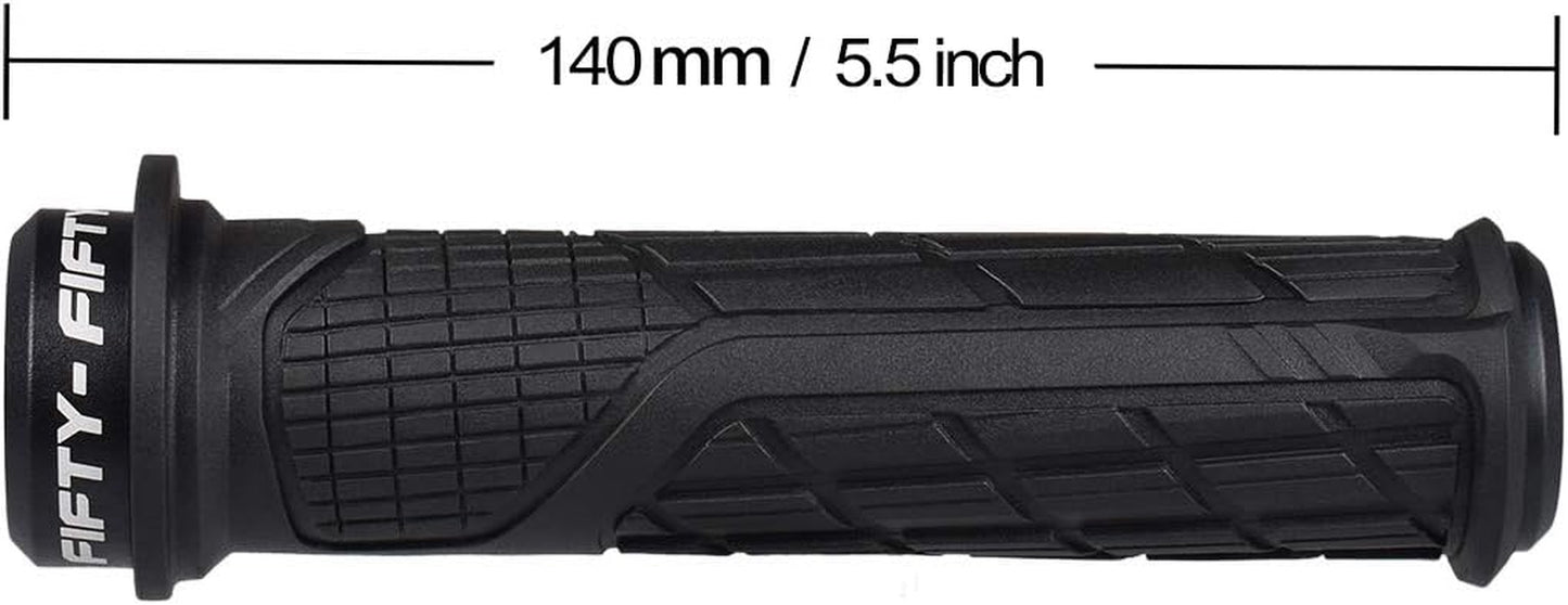Mountain Bike Handlebar Grips, Single Lock-On MTB Grips, Comfortable and Lock On, Non-Slip Bicycle Handle, Fit for All Mountain, Enduro, Downhill