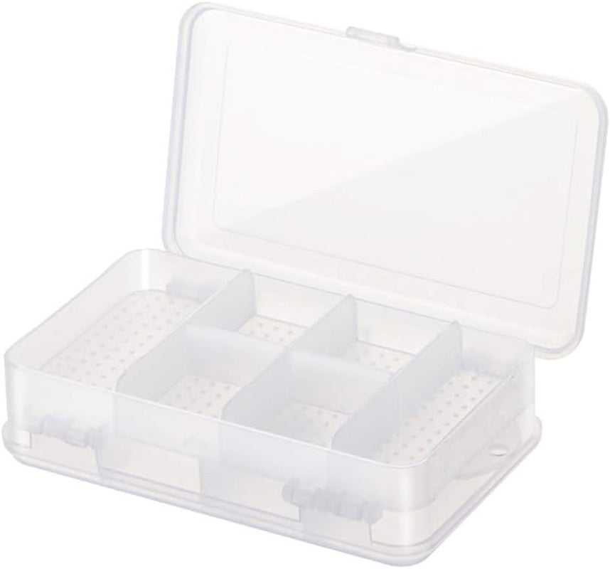Travel Jewelry Organizer Storage Case & Plastic Double Side 6 Slots Jewelry Storage Box Case Earrings Organizer Holder