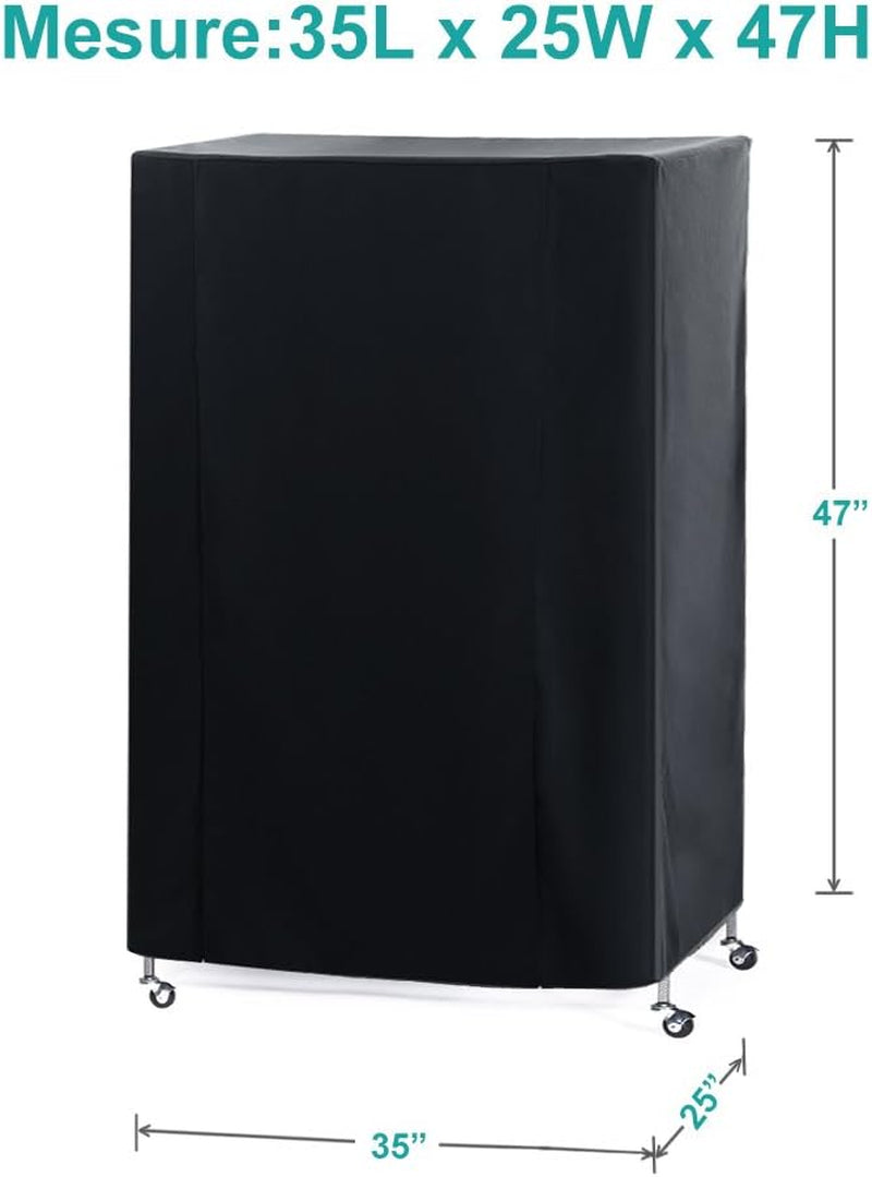 Pets Product Universal Birdcage Cover Blackout & Breathable Birdcage Cover for Pets' Good Night, Large, Black, 35 L X 25 W X 47 in H