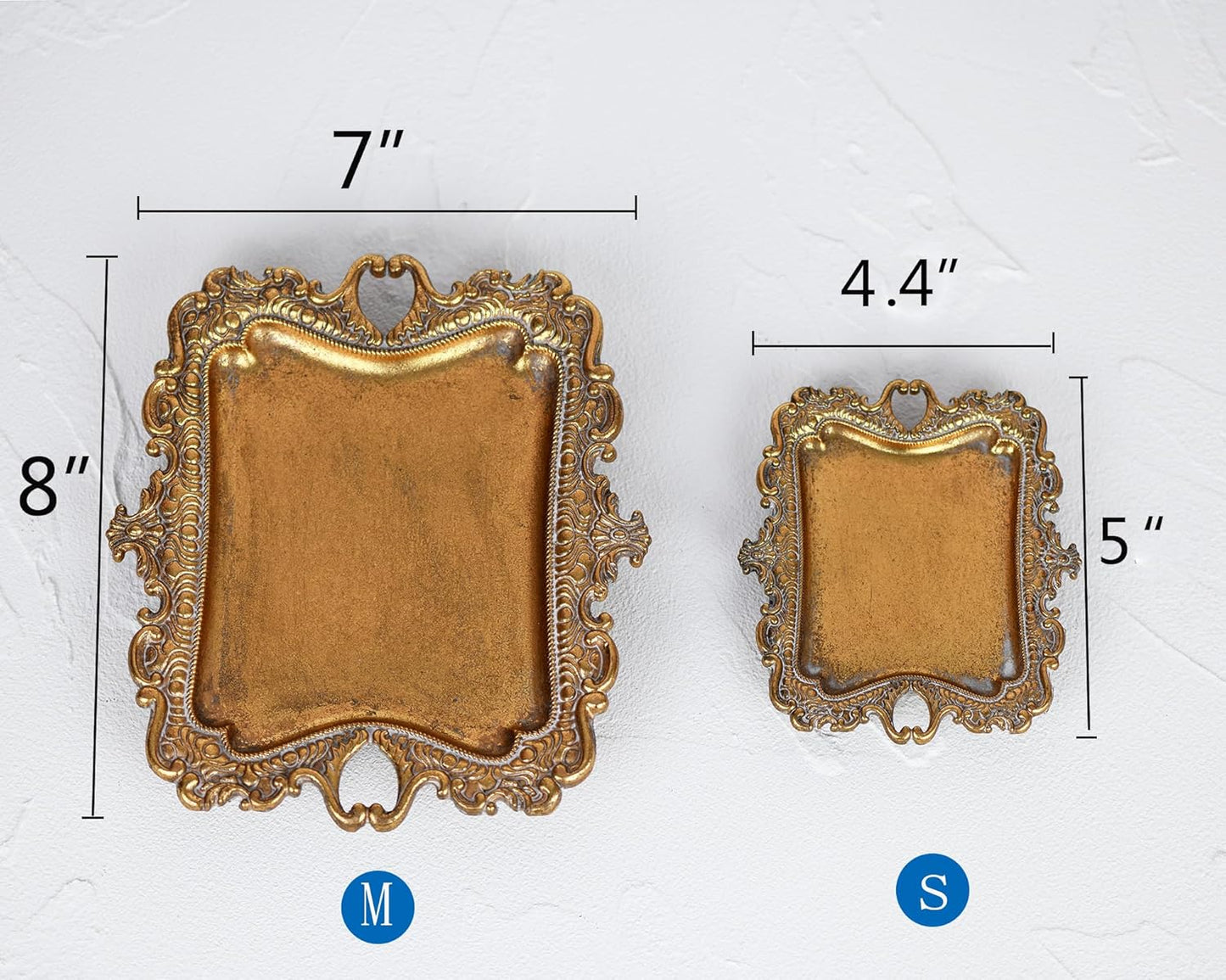 Small Antique Trinket Dish Vintage Gold Jewelry Tray, Ring Holder