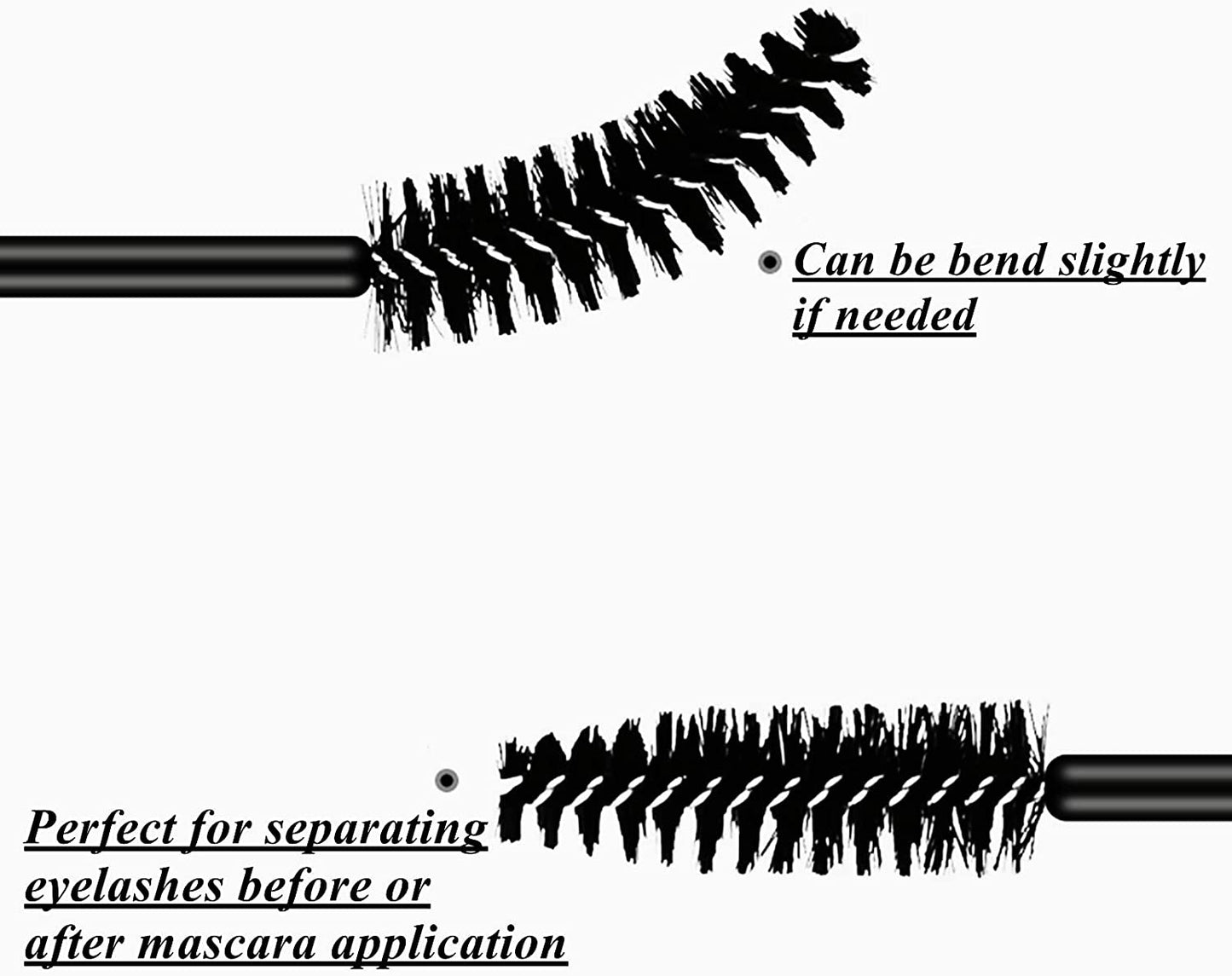 100 Pcs Disposable Eyelash Brush Spoolies Brush Mascara Applicator Lash Wand Lashes Brush Eyebrow Spooly for Extension