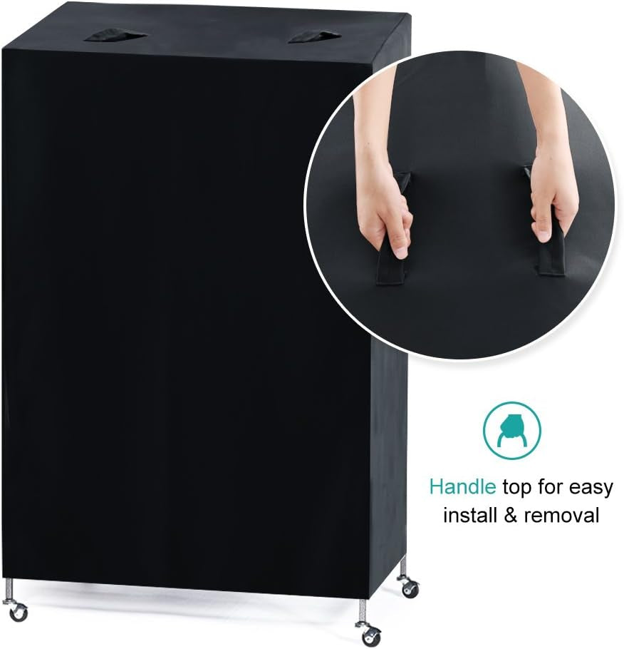 Pets Product Universal Birdcage Cover Blackout & Breathable Birdcage Cover for Pets' Good Night, Large, Black, 35 L X 25 W X 47 in H