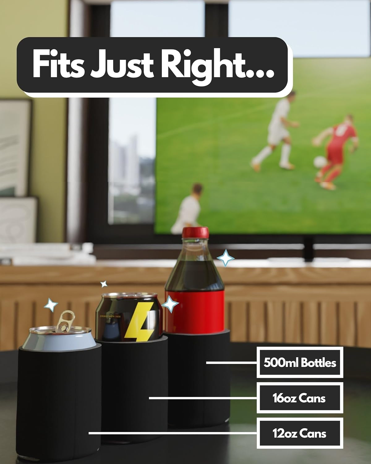 25 Can Sleeves - Bulk Blank Can Coolers - Beer Sleeves for Cans and Bottles - Blank Drink Coolers - DIY Party Gift - Collapsible Can Coolers