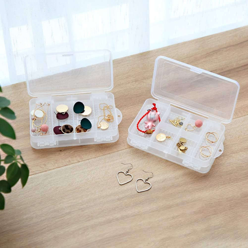 Travel Jewelry Organizer Storage Case & Plastic Double Side 6 Slots Jewelry Storage Box Case Earrings Organizer Holder