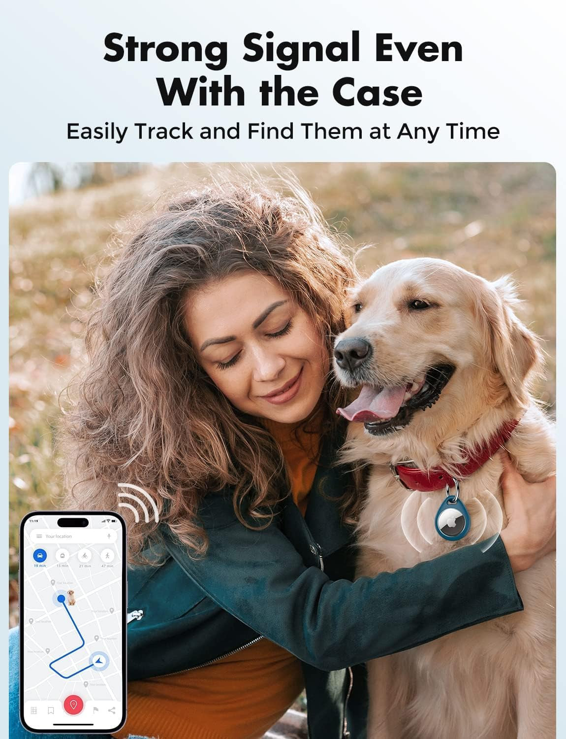 Holder for Apple Airtag - 4 Pack [Fit Tightly Design] [Easy to Install] [Hold Air Tag Securely] Waterproof TPU Shell Protective Case with All Metal Keychain Key Ring Clip