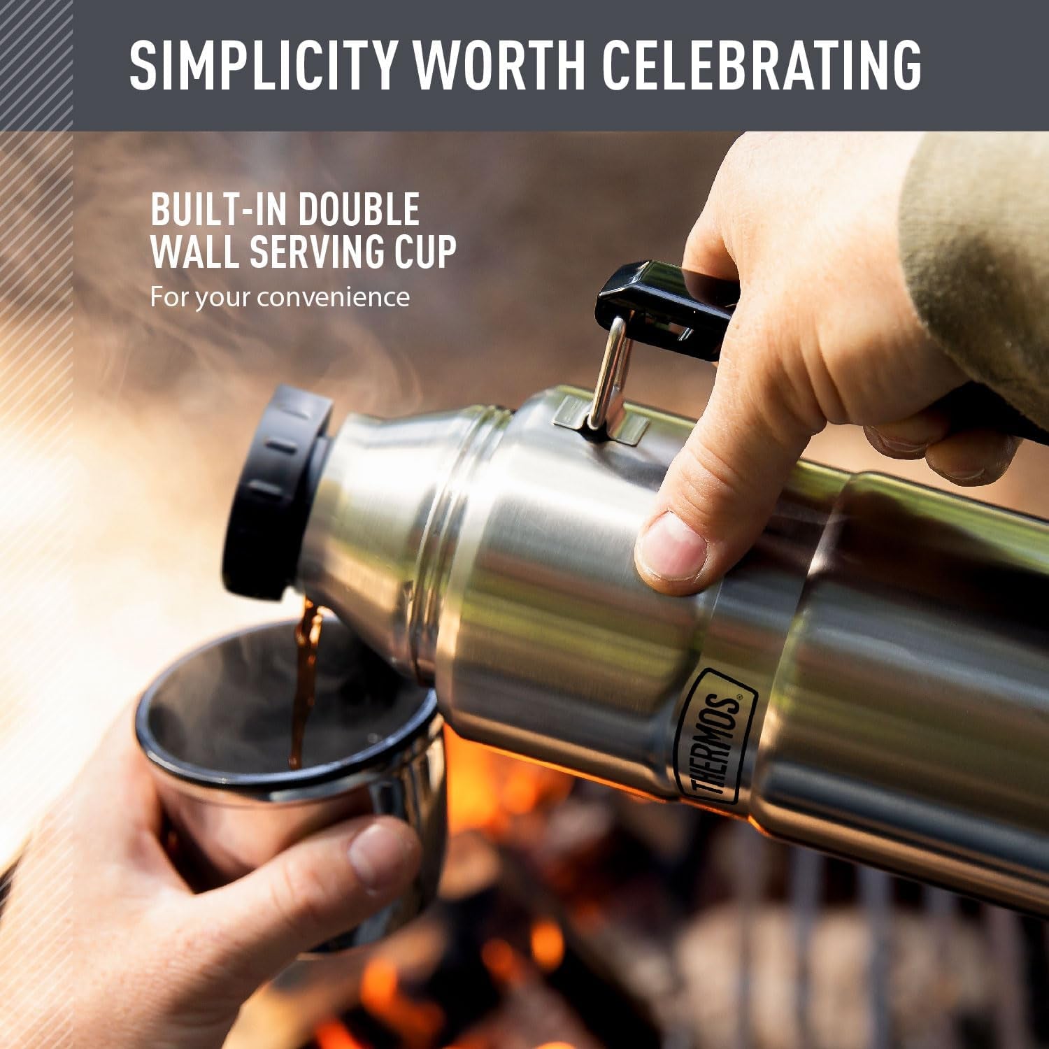 Stainless King 40 Ounce Beverage Bottle, Matte Blue 1.2L