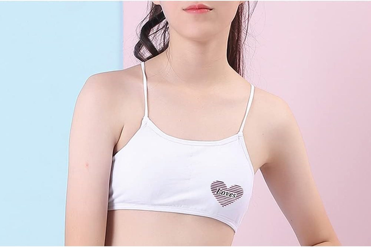 Girls’ Seamless Underwear Set - Training Bra and Matching Panties – Crop Cami Bralette and Briefs for 8-14 Age (6 Pcs) Type 1