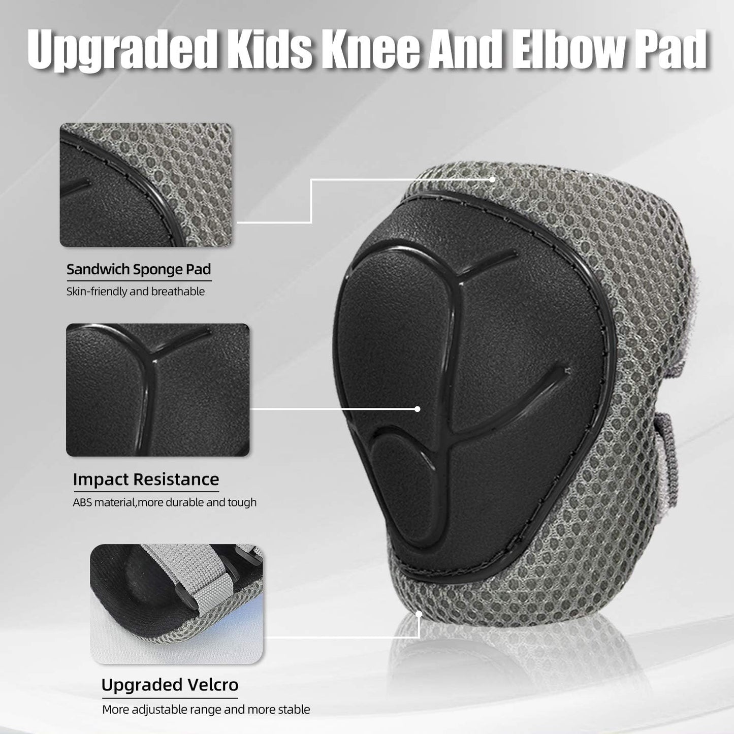 Kids Bike Helmet Adjustable Toddler Helmet with Knee Elbow Wrist Pads for Kids Ages 2-5-8-14 Boys Girls, Multi-Sport Skating Balance Bike Skateboard Scooter Rollerblading Helmet Set