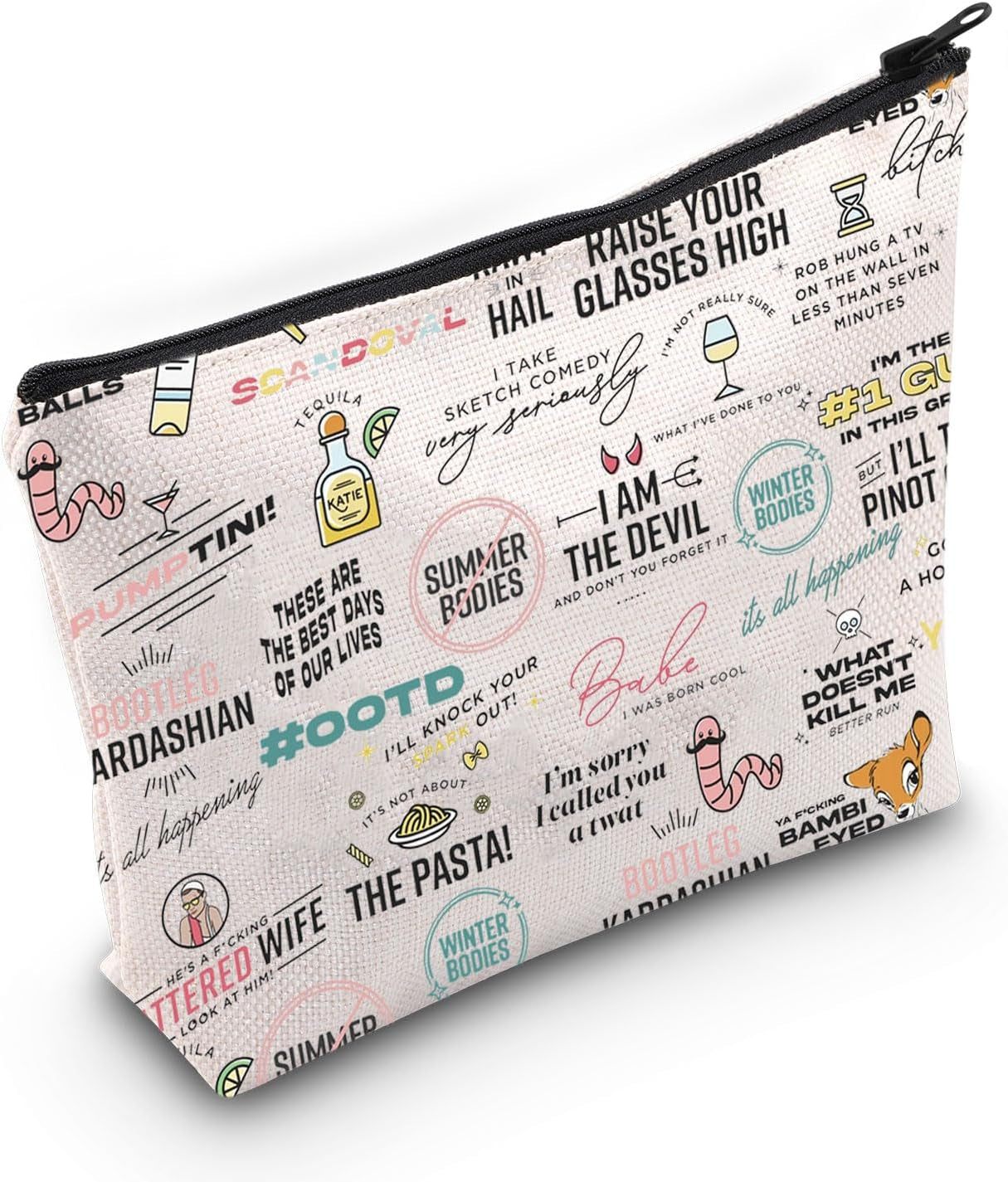 VPR TV Show Inspire Cosmetic Bag Bravo TV Party Gift Novelty Gift for Reality Show Fans (Ca VPR)