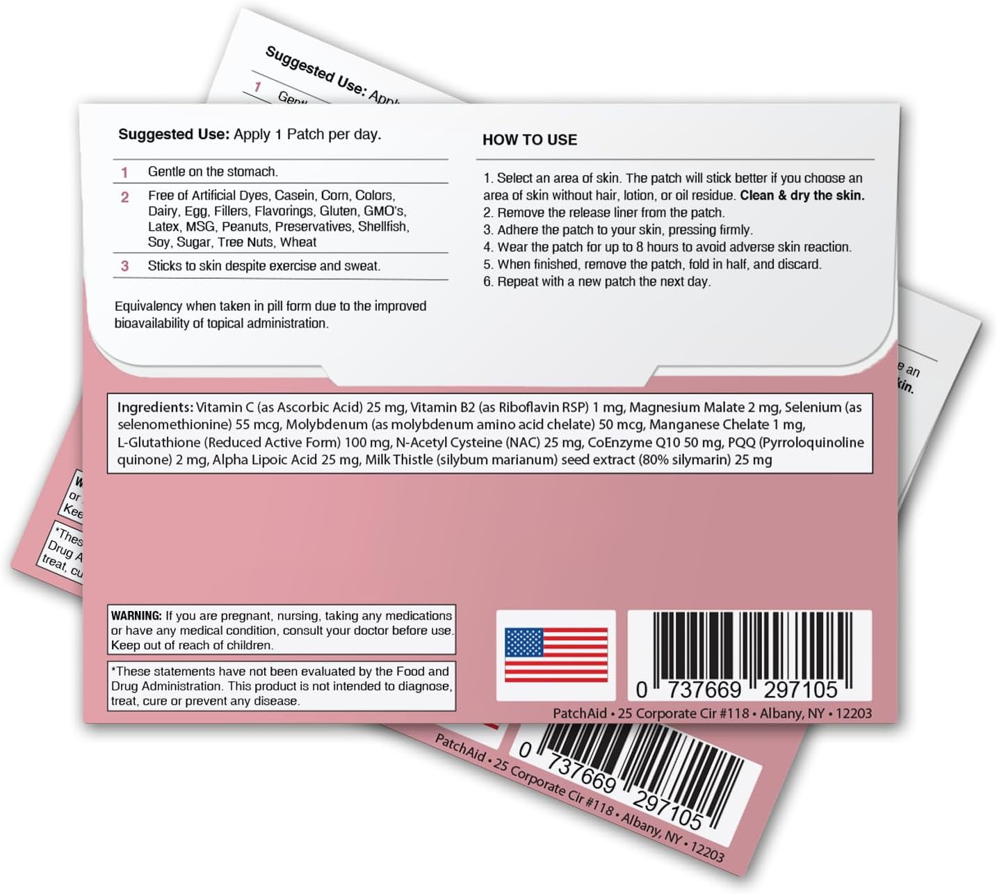 Patchaid Glutathione Topical Patch 30-Day Supply