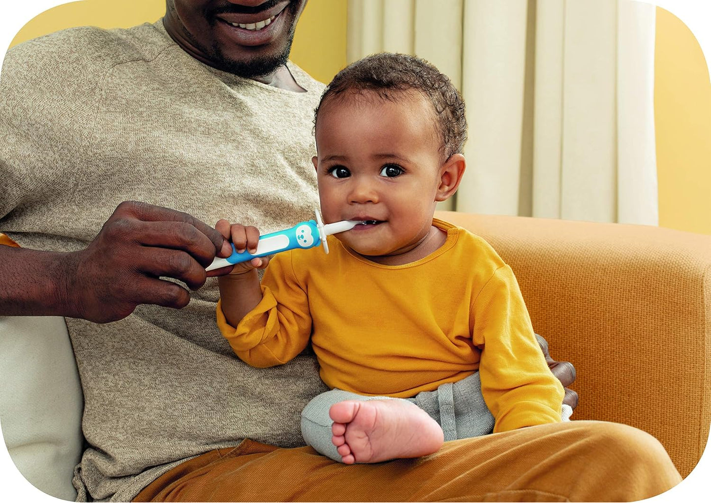 Learn to Brush Set (1 Baby'S Brush Toothbrush, 1 Training Brush, 1 Safety Shield), Baby Toothbrushes with Brushy the Bear, Interactive App, for Girls 5+ Months, Pink