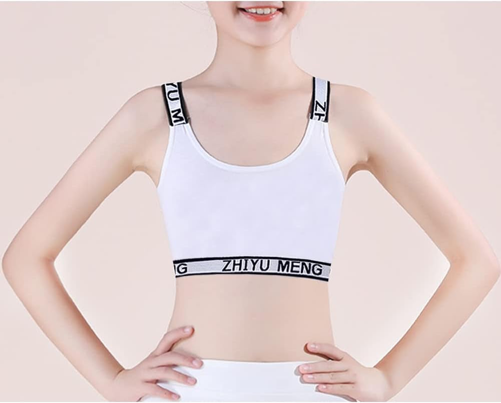 Girls’ Seamless Underwear Set - Training Bra and Matching Panties - Cotton Bralette Briefs Set Elastic (6 Piece), Type 1