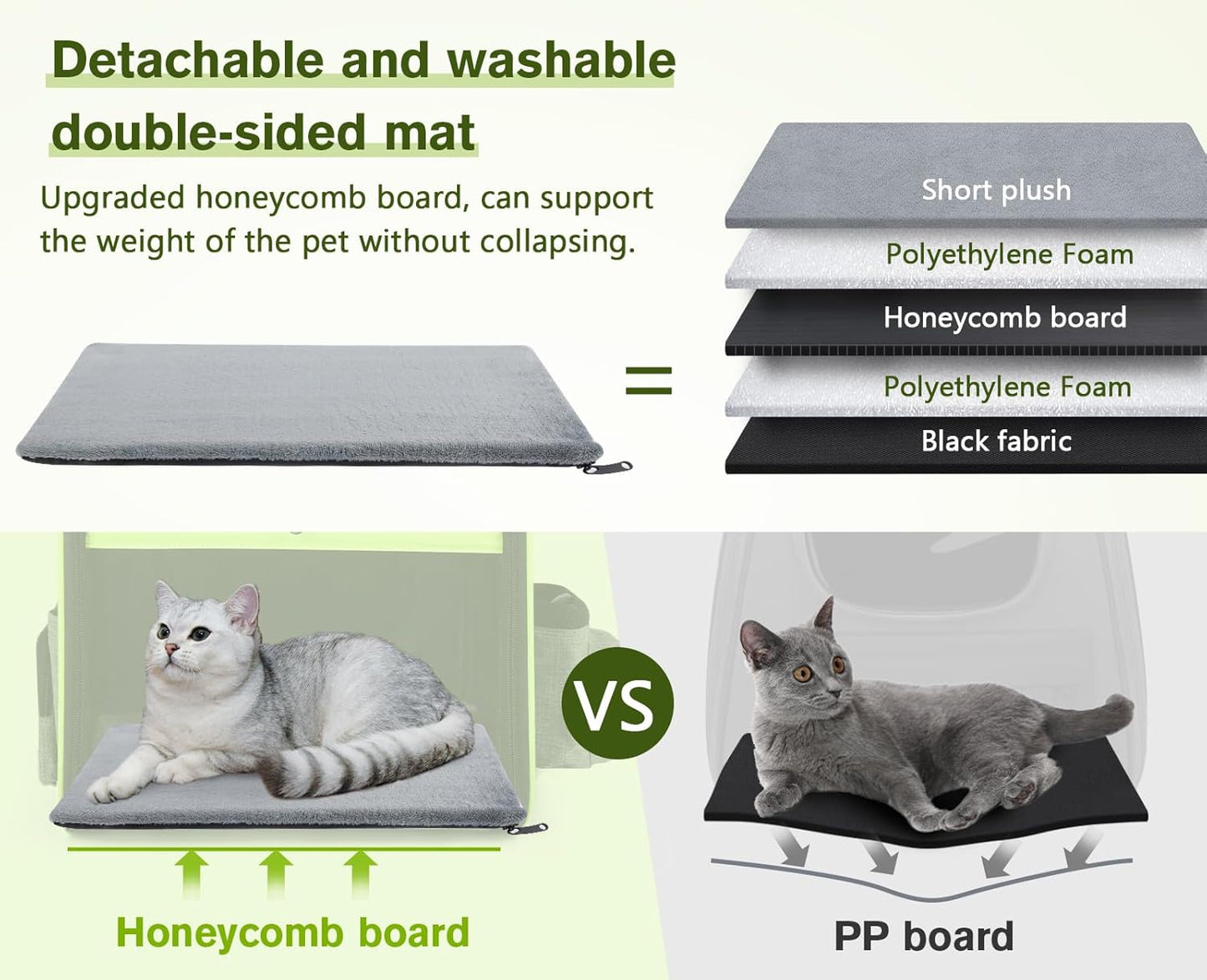 Dog Carrier Backpack Expandable, Pet Backpack Carrier for Small Dogs & Cats up to 18 Lbs, Waterproof & Breathable Mesh Design, Ideal for Hiking, Travel, Camping, and Outdoor Adventures Black