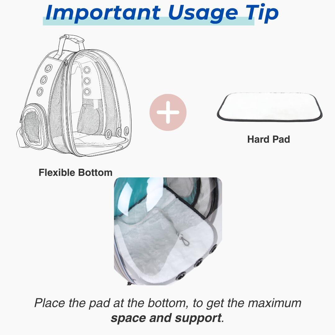 Cat Carrier Backpack, Bubble Dual Expandable Backpack Carrier, Pets and Small Dogs,Airline-Approved, Designed for Travel, Hiking, Walking & Outdoor Use (Dual Expandable-Black)