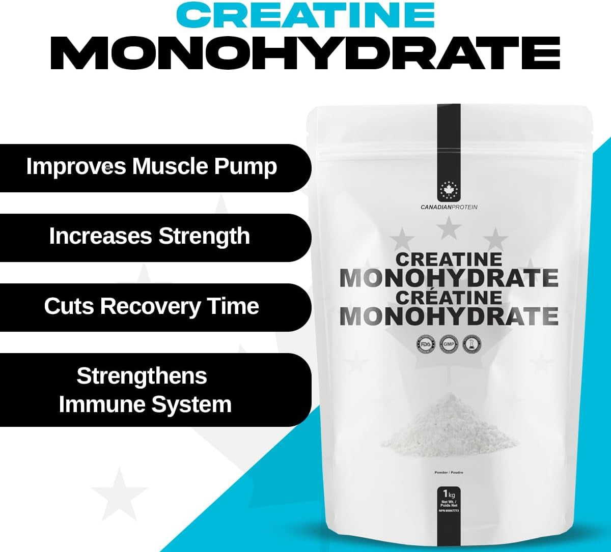Creatine Monohydrate Powder| 1 Kg of Keto Friendly Muscle Building Supplement, Improves Bodybuilding Performance