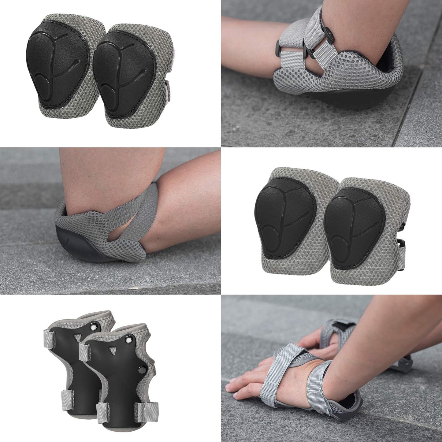 Kids Bike Helmet Adjustable Toddler Helmet with Knee Elbow Wrist Pads for Kids Ages 2-5-8-14 Boys Girls, Multi-Sport Skating Balance Bike Skateboard Scooter Rollerblading Helmet Set