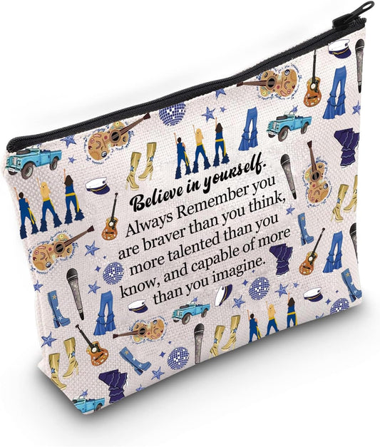 Mamma Gifts Donna and the Dynamos Makeup Bag Dance Queen Musical Gift for Mia Fans Musical Lover Zipper Pouch