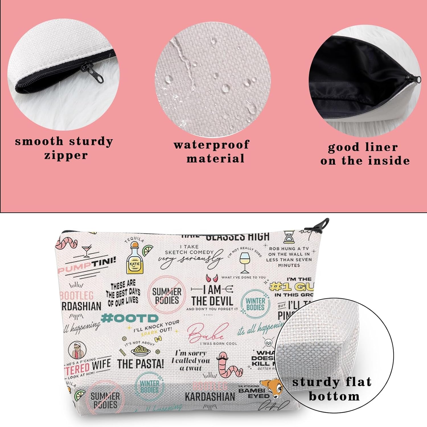 VPR TV Show Inspire Cosmetic Bag Bravo TV Party Gift Novelty Gift for Reality Show Fans (Ca VPR)