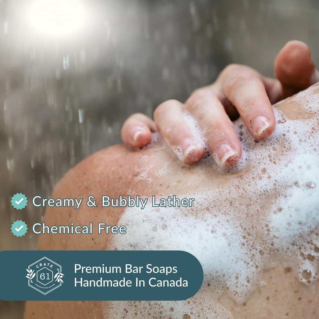 Vegan Natural Bar Soap, Handmade Soap with Premium Essential Oils, Cold Pressed Face and Body for Men Women 3 Pack, (4 Oz, Bars) (Lavender)