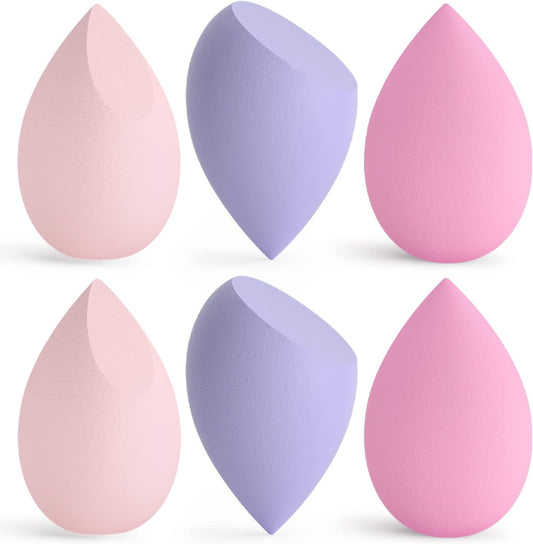 6 Pcs Makeup Sponges Foundation Blending Beauty Sponge