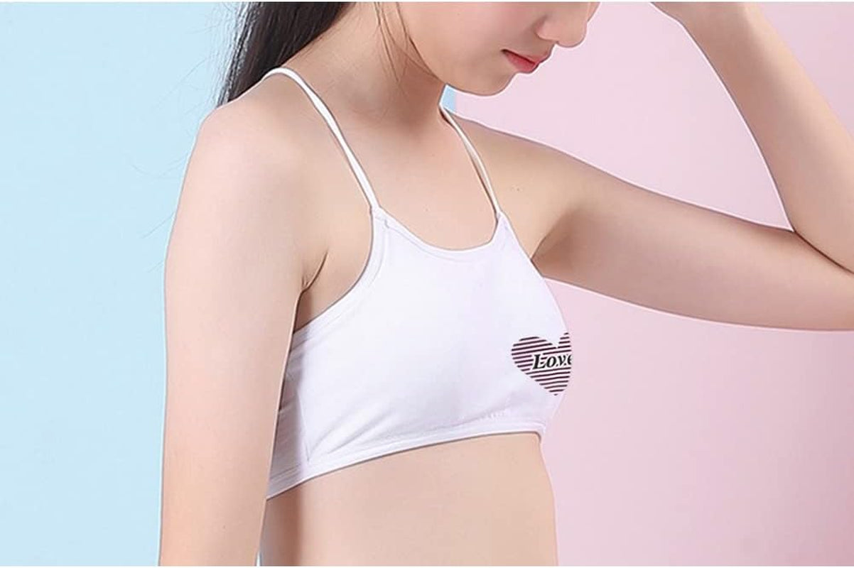 Girls’ Seamless Underwear Set - Training Bra and Matching Panties – Crop Cami Bralette and Briefs for 8-14 Age (6 Pcs) Type 1