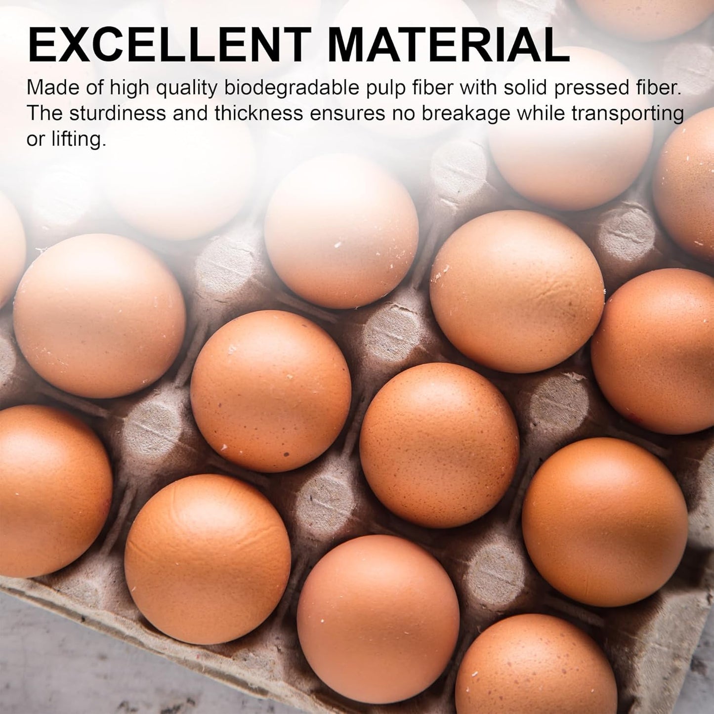 Egg Crate - (15 Pieces) for Storing up to 30 Large or Small Eggs - Pulp Fiber Egg Flat Cartons That Make a Great Home for Roach Colony - Made in the USA