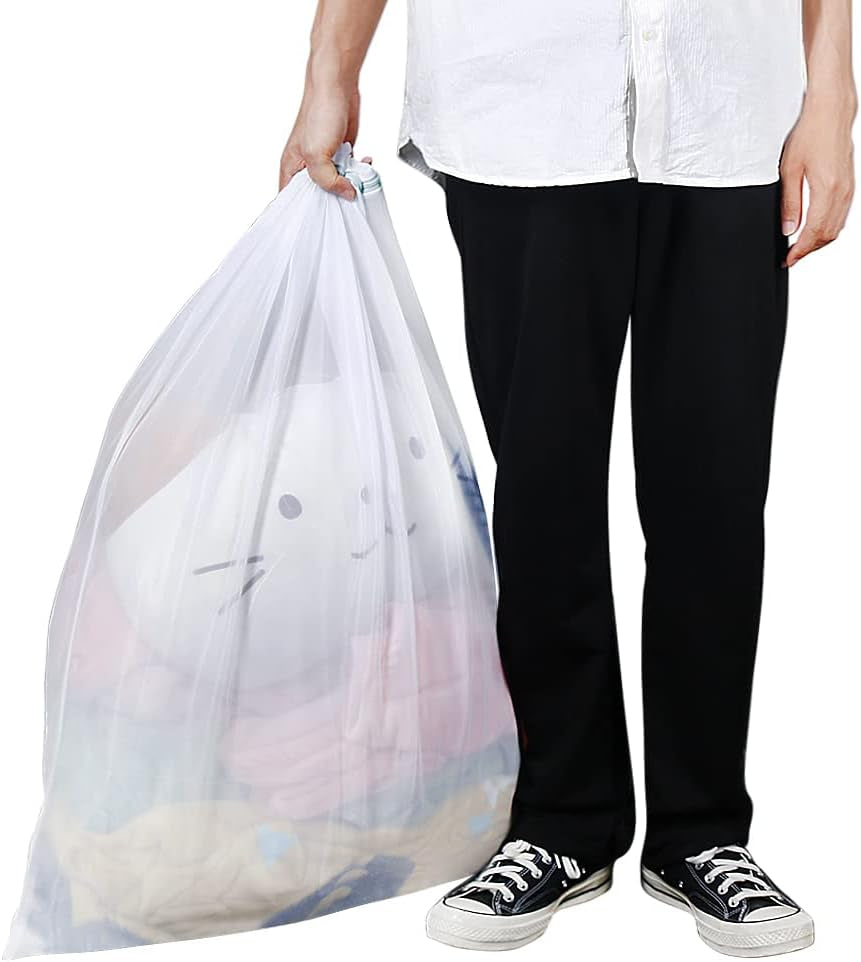 Extra Large Mesh Laundry Bags, 2 Pack 43.3 in X 35.4 in Heavy Duty Net Washing Bags with Zipper for Delicate Clothing, Toys, Bedding, Curtain