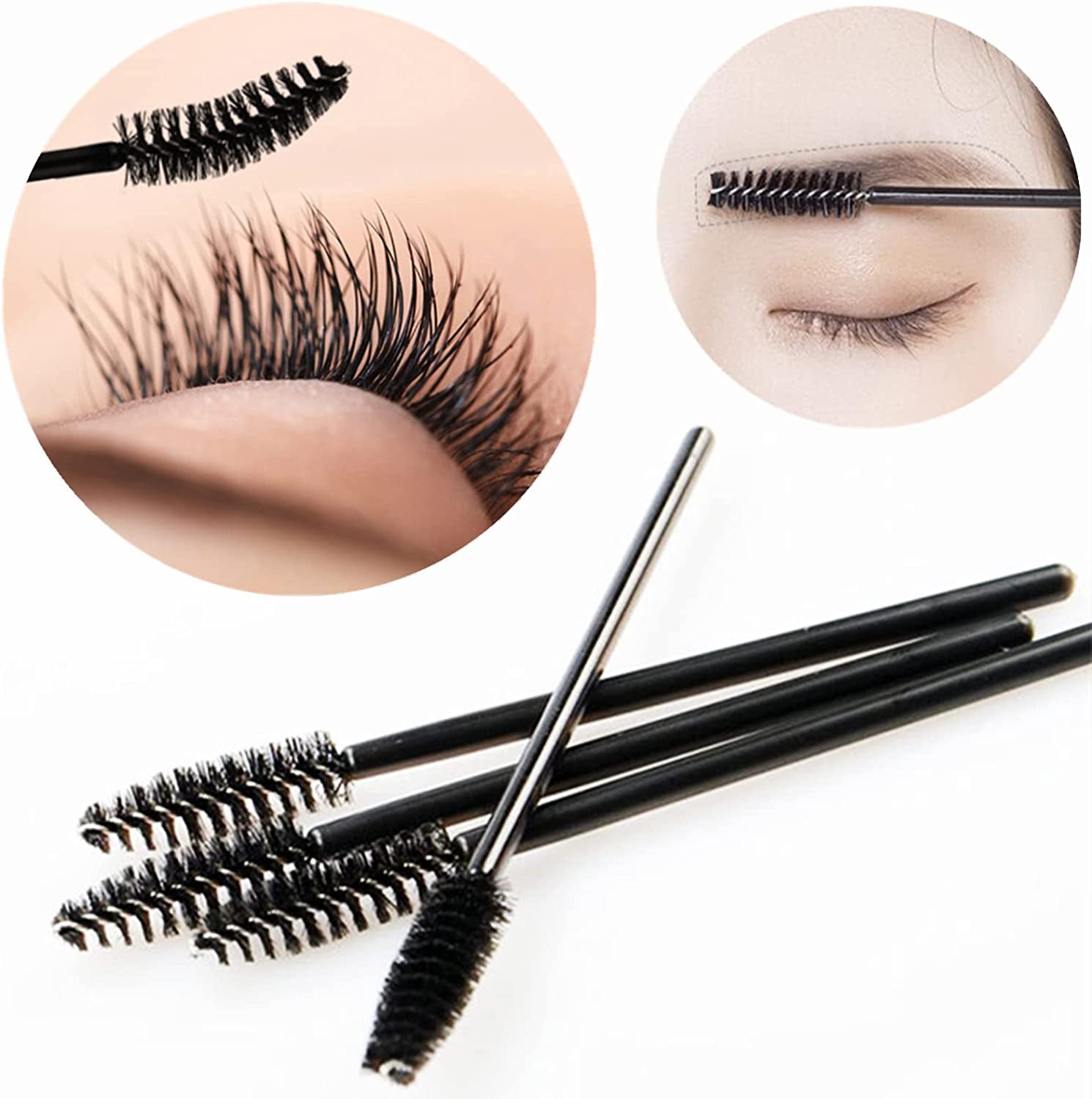 100 Pcs Disposable Eyelash Brush Spoolies Brush Mascara Applicator Lash Wand Lashes Brush Eyebrow Spooly for Extension
