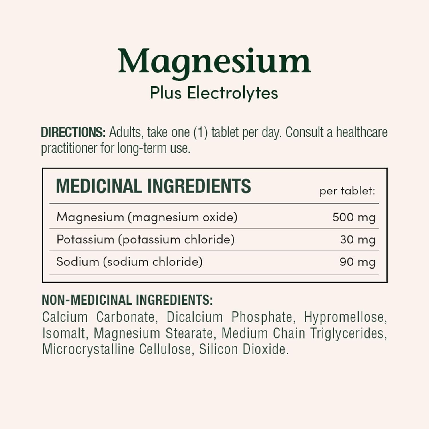 Magnesium plus Electrolytes, 500 Mg, Helps Maintain Muscle Function, Helps Tissue Formation & Development, Helps Maintain Bones & Teeth, Helps Body Metabolize Nutrients, Tablets, 346 G