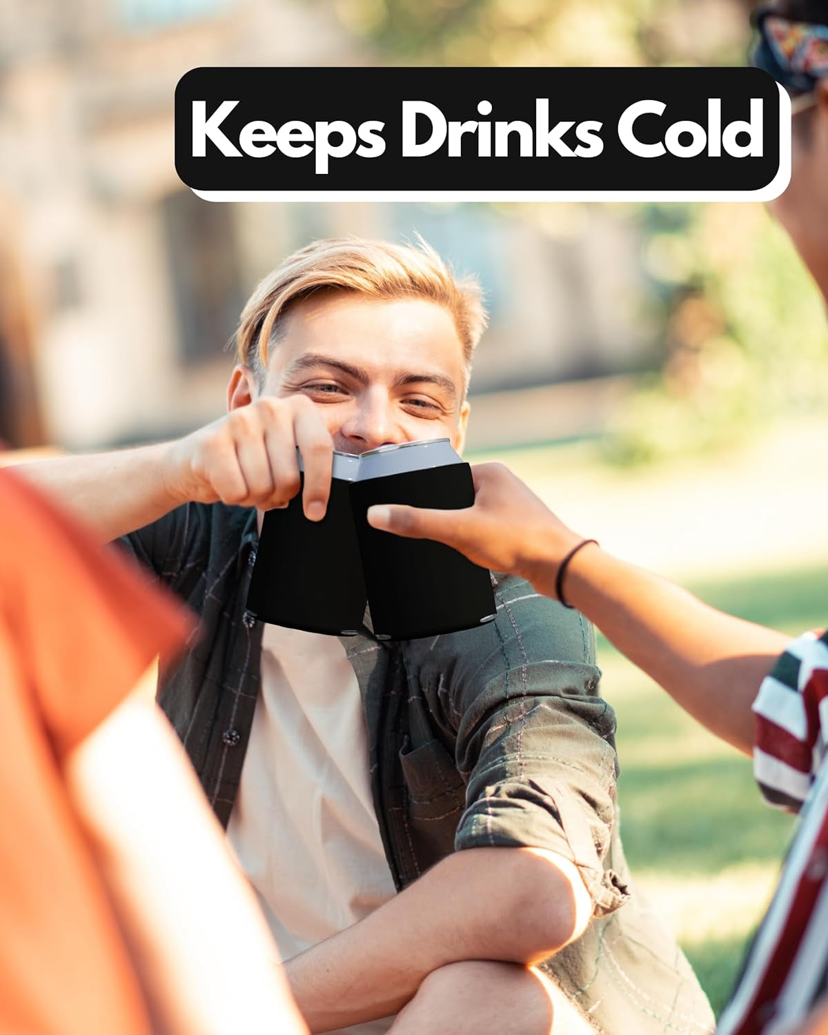 25 Can Sleeves - Bulk Blank Can Coolers - Beer Sleeves for Cans and Bottles - Blank Drink Coolers - DIY Party Gift - Collapsible Can Coolers