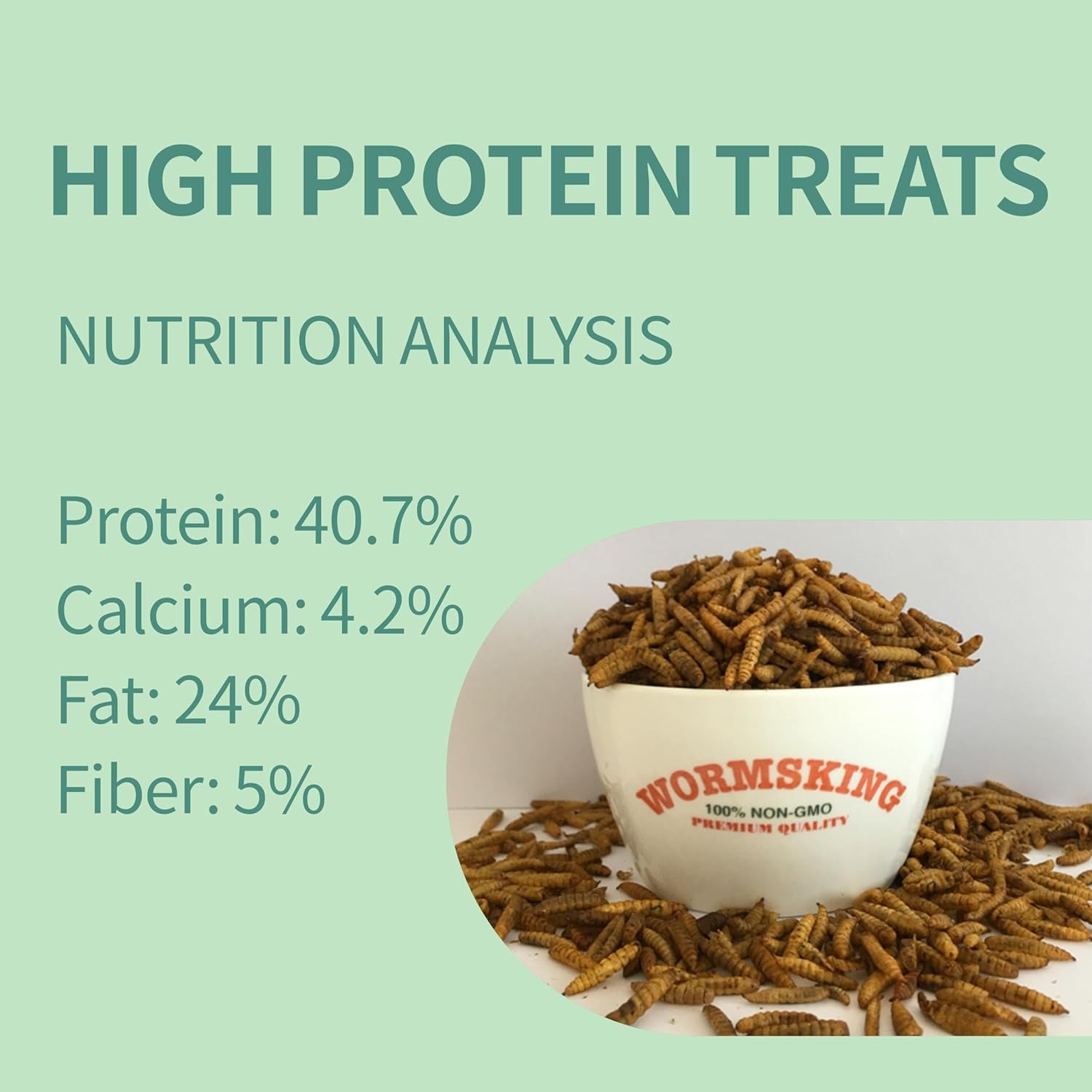 5LB Non-Gmo Dried Black Soldier Fly Larvae, More Calcium than Dried Mealworms, High Protein Chicken Feed, BSFL, Chicken Treats