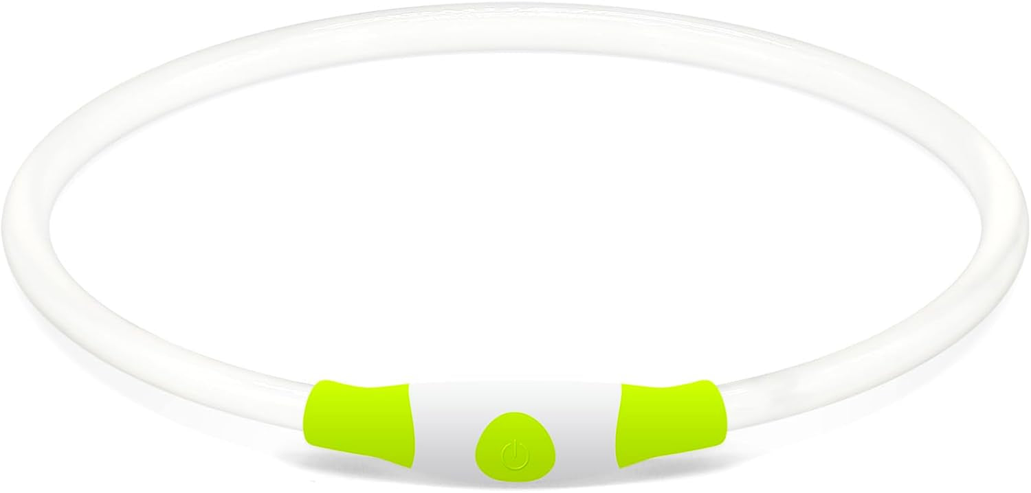 Led Dog Collar,  USB Rechargeable Flash Dog Necklace Light, Pet Safety Collar Makes Your Beloved Dogs Be Seen at Night for Small Medium Large Dogs