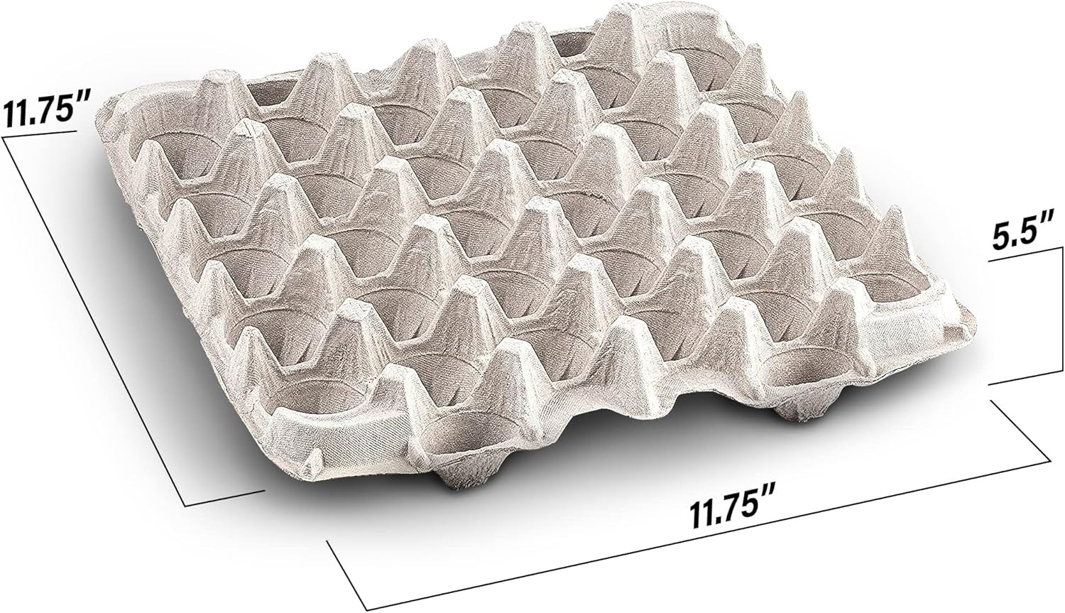 Egg Crate - (15 Pieces) for Storing up to 30 Large or Small Eggs - Pulp Fiber Egg Flat Cartons That Make a Great Home for Roach Colony - Made in the USA
