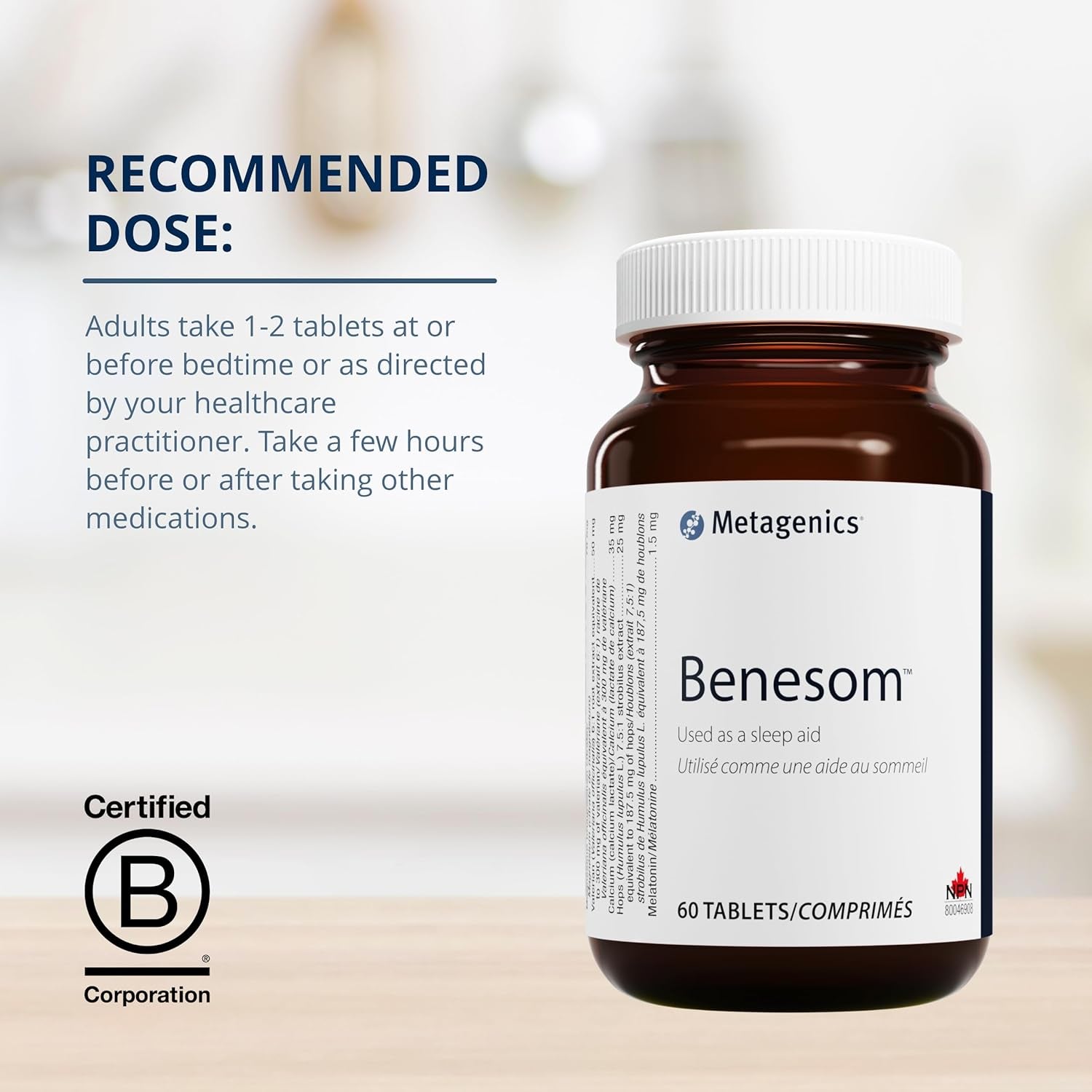 Benesom - Sleep Support Supplement - 60 Tablets