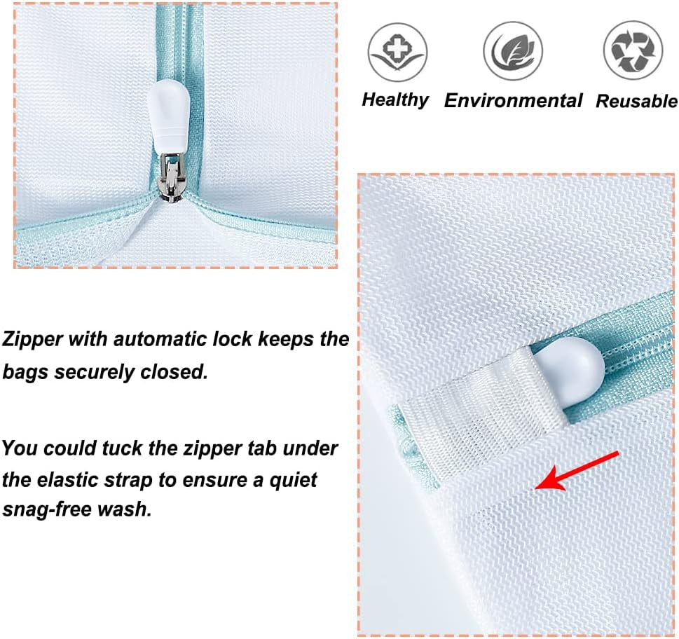 Extra Large Mesh Laundry Bags, 2 Pack 43.3 in X 35.4 in Heavy Duty Net Washing Bags with Zipper for Delicate Clothing, Toys, Bedding, Curtain